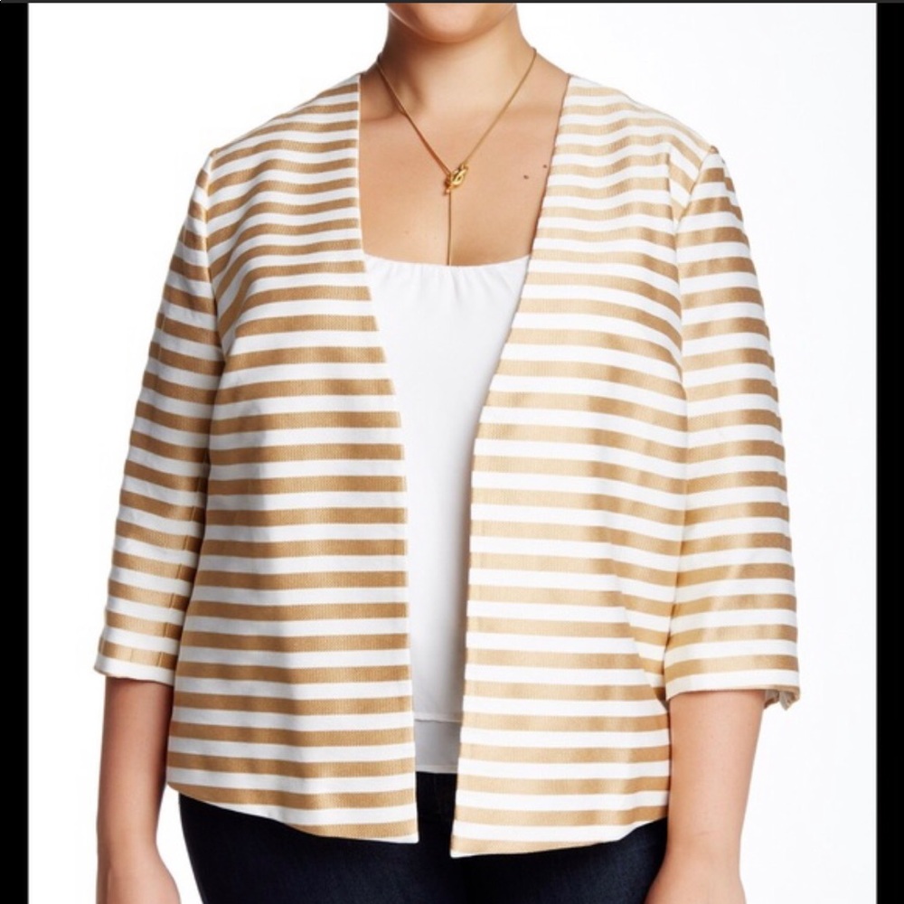 NWOT Susina Tan Shore Stripe Jacket - Picture 3 of 7